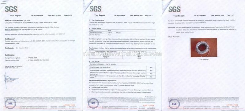 FTP CAT6 with ETL RoHS CE CPR SGS Certificate Bulk Copper Cable