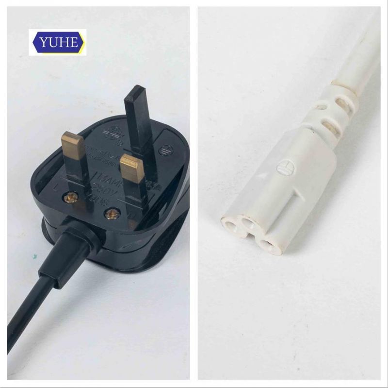 Bsi Approval British 3 Lead Phenolic White Plug 0.5 0.75 mm T5 Comnector Adapter Suit Power Cable