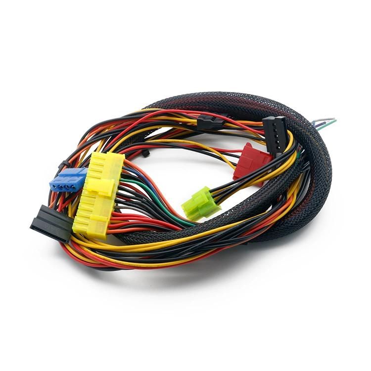 Male Female Mini-Fit ATX Wire Harness with Molex Connector Cable Assembly 20.24pin Wiring Harness