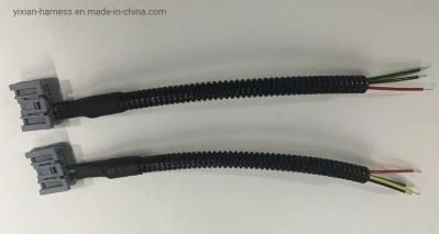 Custom Original or Equivalent Terminal Connector Cable Wire Harness with Corrugated Pipe