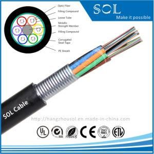 Outdoor GYTS 2-216cores Steel Armor Fiber Optical Cable