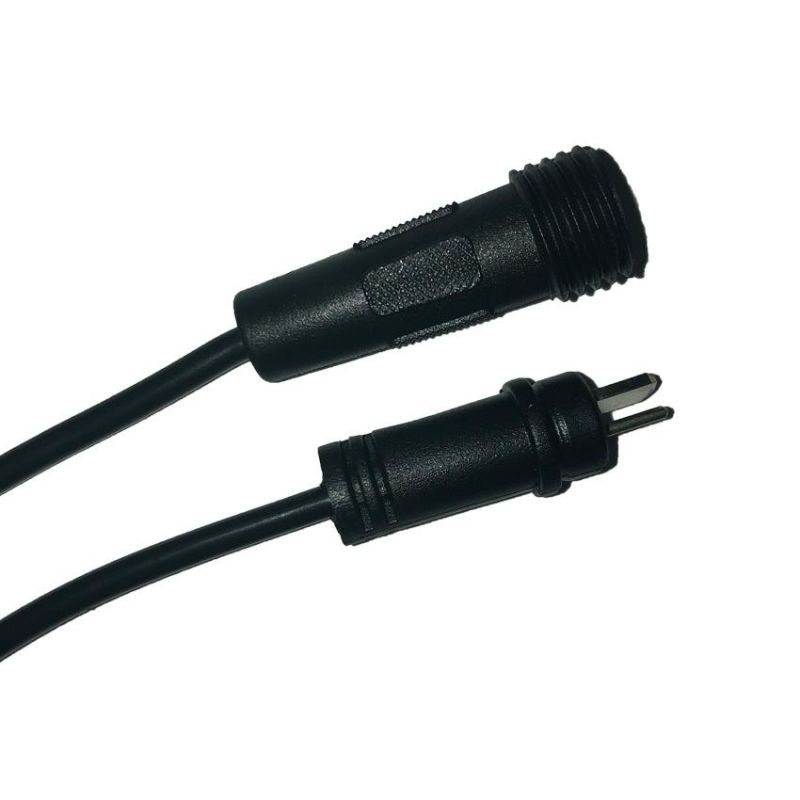 M16 Male Female Flat Round Pin Waterproof 2 Pin IP67 Connector Cable for Outdoor Light