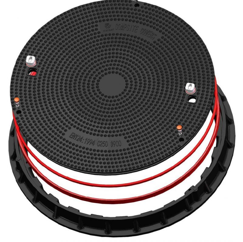 High Quality Reinforced SMC Fiberglass FRP Resin Plastic BMC Molding Compound for Manhole and Frame Cast / Ductile Iron Round Lock Seal Manhole Cover En124