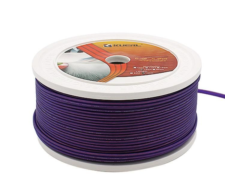 Purple Wholesale Color Pure Copper Speaker Cable 16ga/18ga Car Audio Oxygen-Free Copper Audio Speaker Cable Roll Audio Cable