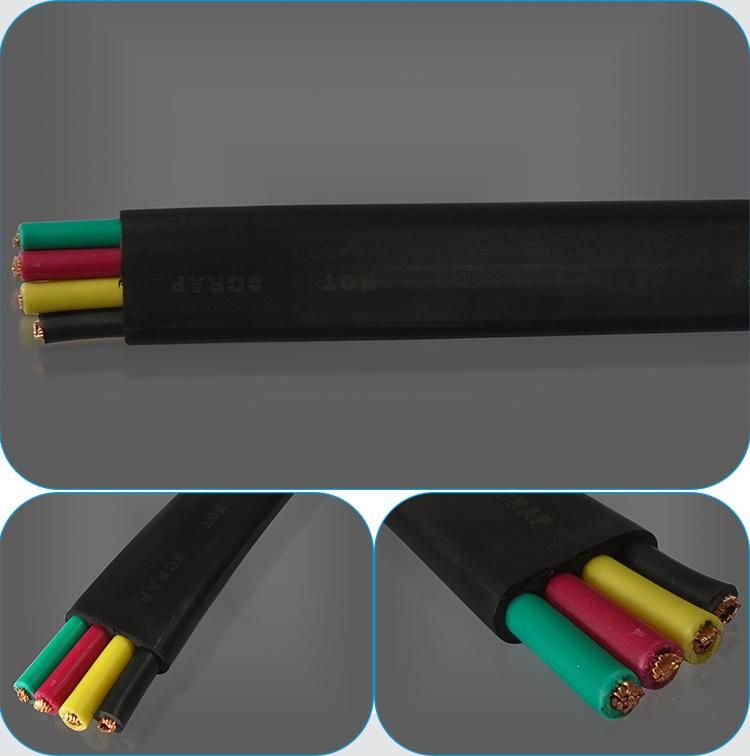 Electricity Flat Cable Manufactures Heavy Duty Power Thw Insulated Flat Cable for Submersible Pump