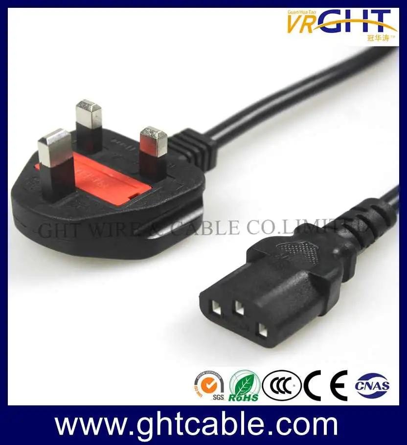 Big UK Power Cord & Power Plug for PC Using (BS1363)