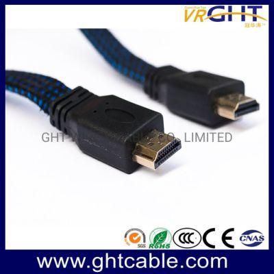 1.8m CCS 1080P/2160p Flat HDMI Cable with Outer Braiding Jacket