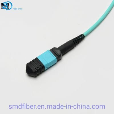 4 Core Blue Om3 MPO-MPO Fiber Optic Patch Cord