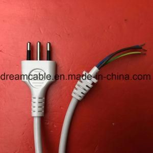 1.8m White Imq Italy Power Cable with Stripped End