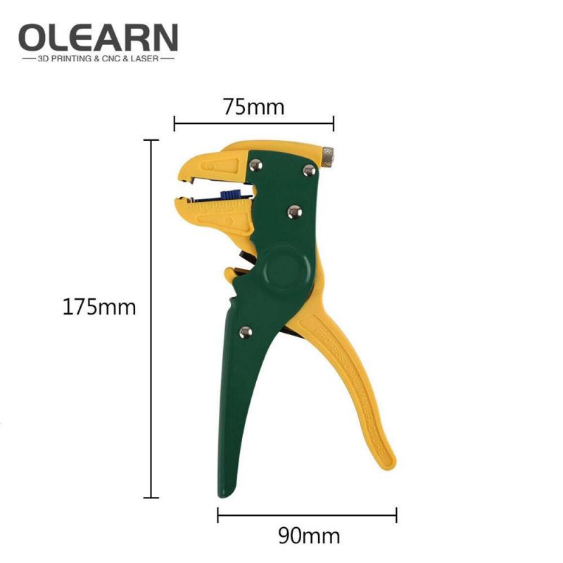 Olearn Heavy Duty Wire Stripper Self Adjustable Automatic Electrical Cable Cutter Plier