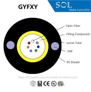 Outdoor GYFXY Two Parallel FRP Optical Fiber Cable