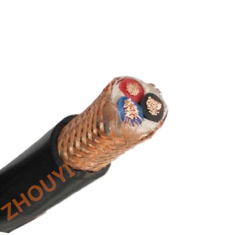 Shielded Flexible Bare Copper PVC Sheath Power Electrical Multi Cores Electric Cable (Rvvp)