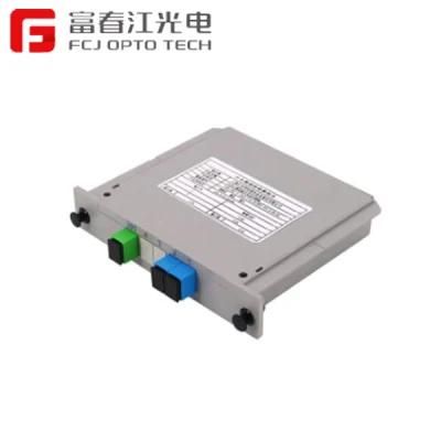 FTTH ABS Sc APC Fiber Optic Coupler Lgx Cassette Module PLC Splitter