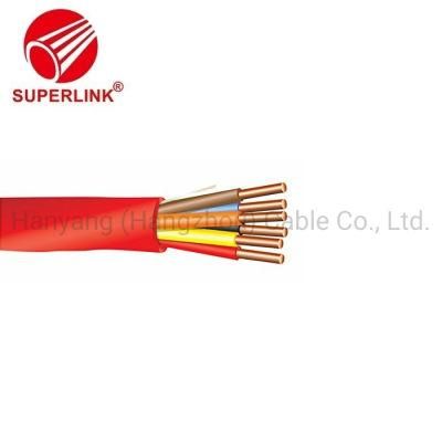 UL Listed Unshielded Red 12AWG Solid Bare Copper 2core Fplr Security Fire Rated Alarm Cable