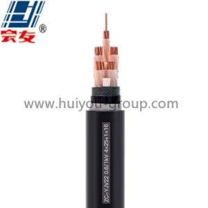 Electrical Cable 5 Cores Copper Earthing Cables/ Factory Customized RoHS LSZH PVC Electric Wire Cable with Sta / Swa (ZC-YJV22) Power Cable