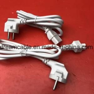 1.2m White VDE Kema Cee7 AC Power Cord