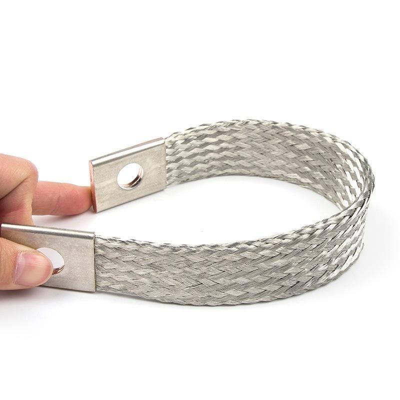 Hot Sale China Flexible Electrical Bare Braid Copper Shunt Earth Bonding Straps for Solar Panel