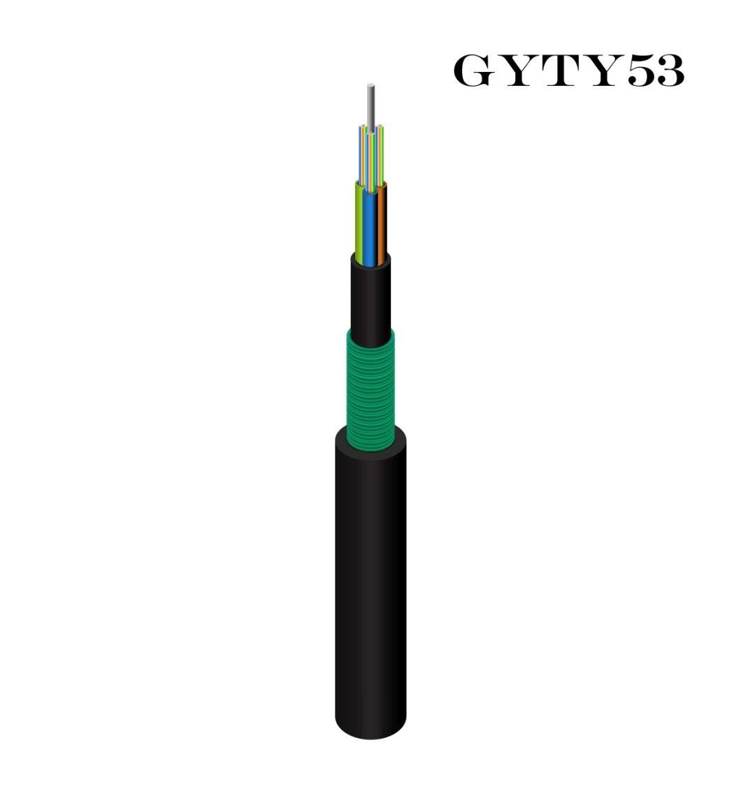 Outdoor Stranded Loose Tube Cable Gytza 12core Optical Fiber Cable with Flame-Retardant Jacket
