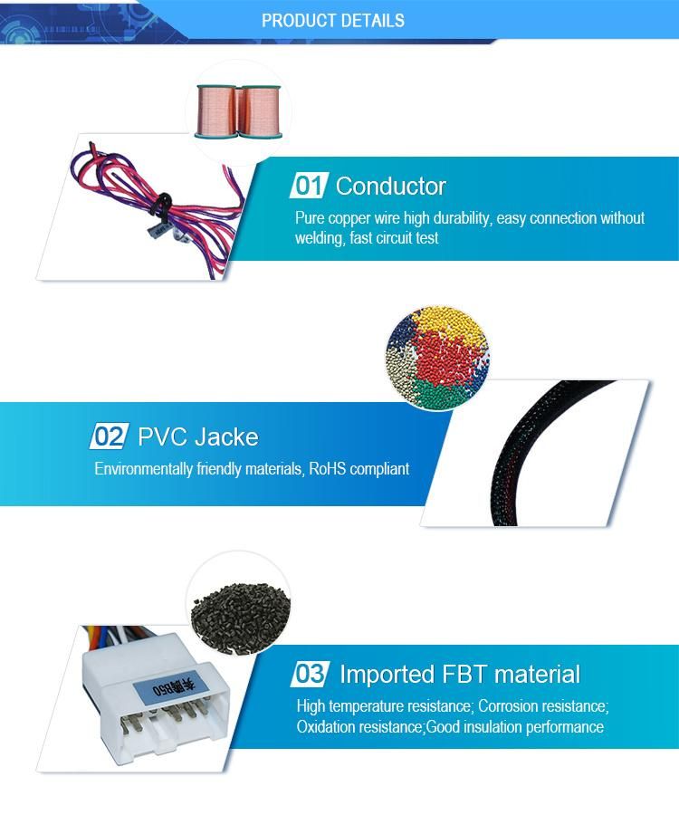 6 Pin Connector Custom Wire Harness for Automotive