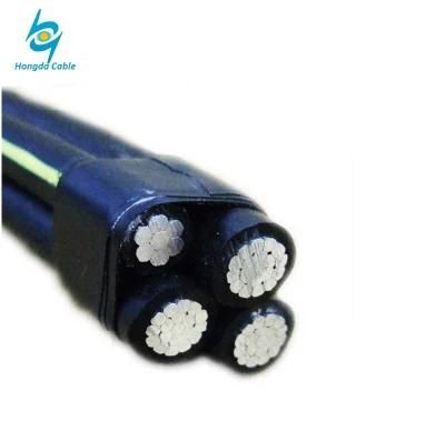 Copper/Aluminum Conductor PE/XLPE/PVC Insulation Electric Power Twisted Overhead Service Drop ABC Cable