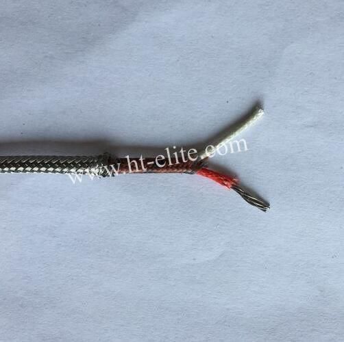 K Type Fiberglass Thermocouple Cable with Metal Braided