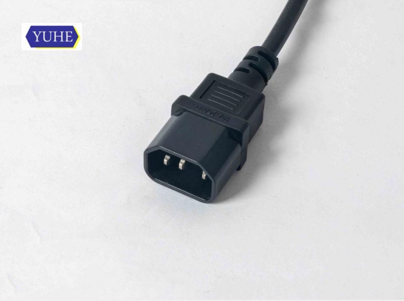 3 Pin Plug UL Straight NEMA 5-15p Plug with IEC C14 Connector Power Cable