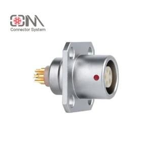 Qm K Series Zdg Flange-Fixed Socket Metal Circular Push-Pull RJ45 M12 Connector Banana Plug Socket Terminal Connector