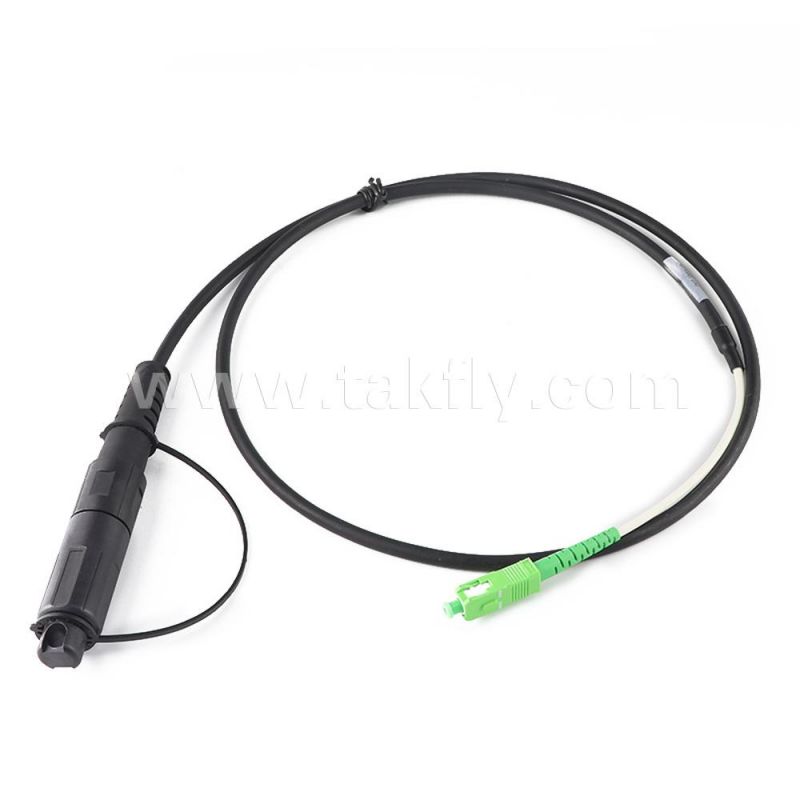 Outdoor Waterproof Pre-Connectorized Optitap to Sc/APC Tunable Flat Drop Cable
