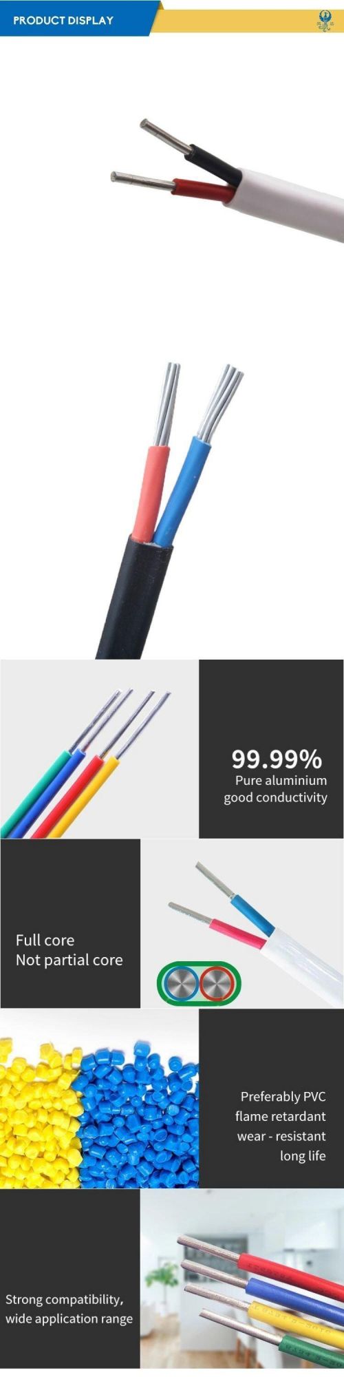 Blvvb Aluminum Conductor Insulation and Sheath Flat Cable