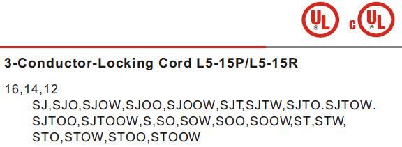 UL AC Power Cord for Use in North American 515