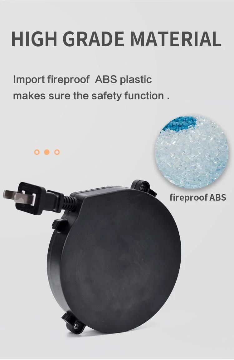 1.6m 0.75mm2 Spring Loaded Retractable Cable Reel for Vacuum Cleaner