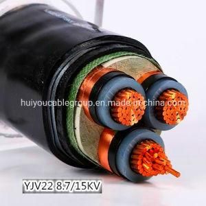 XLPE Insulated 11kv Swa Armored Electrical Cable Three Cores Mv Copper Core Power Cable