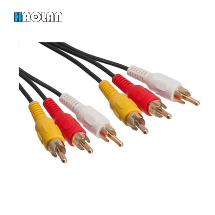 Audio Cable Moulding Type of 3 RCA to 3 RCA Cable 1.0m 1.5m