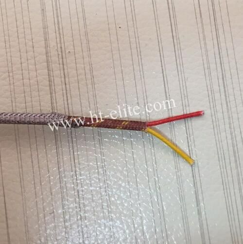 K Type Fiberglass Thermocouple Cable with Metal Braided