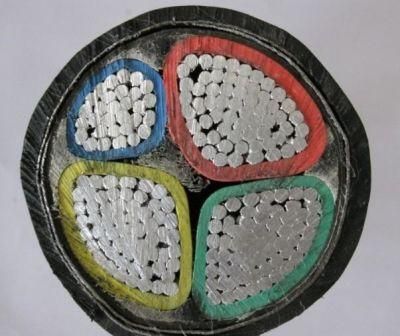 Low Voltage Aluminum Conductor Steel Tape Armour 3+1 Cores Cable