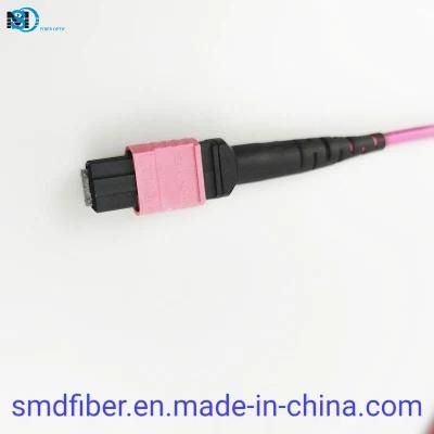 Factory Supply MTP to LC 12f 24f Cores Om4 Fiber Optic Patch Cord Jumper Breakout Cable