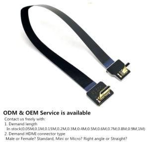 Xaja Fpv Mini HDMI Type C Connector up &amp; Down Angled 90 Degree Male Female Fpv HDMI Connector