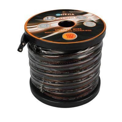Black Flat Speaker Cable with OFC Copper Conductor UL Certified