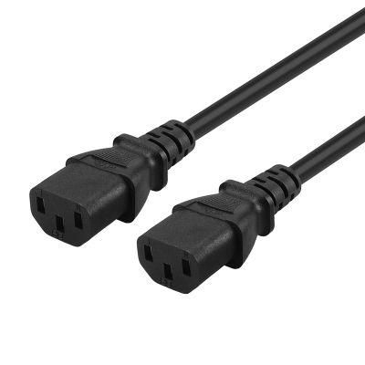 Double Dual C13 Male Power Cable Y Split Power Cord To IEC 320 3Pole Male Cable