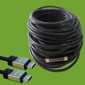 Black 50m/165ft HDMI to HDMI Extended Cable with 24k Gold Plated Connectors 19pin Male to 19pin Male 1.4version 1080P for Ethernet HDTV 3D