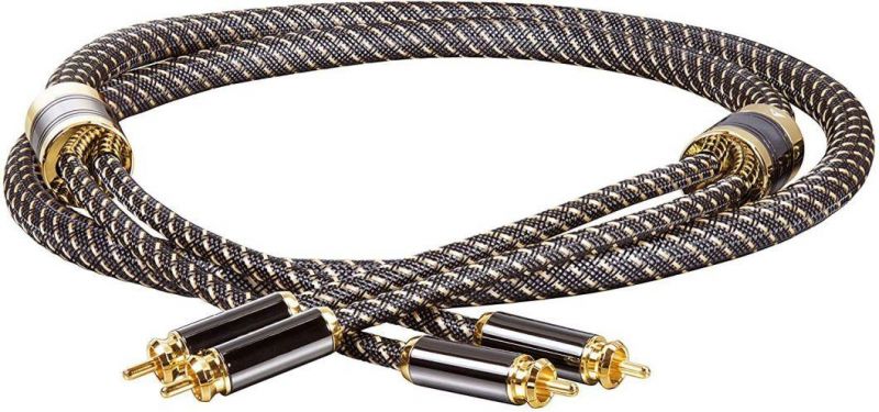 Heavy Duty Shielding 20AWG Pure Copper Conductors Durable and Extremely Flexible Interconnect CD Amplifier Cable RCA to RCA Multimedia Jack Signal Audio Cable