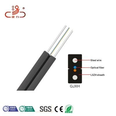 Outdoor Optic Cable FTTH Drop Wire 1 2 4 Cores G657A G652D Fiber FRP