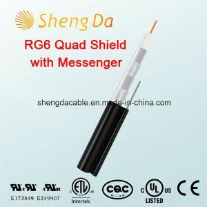RG6 Quad Shield with Messenger Drop Outdoor Coaxial Cable