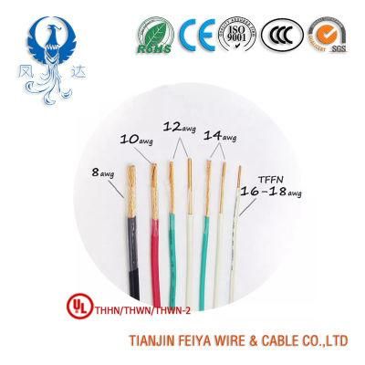 Thhn Housing Wire Single Core PVC Insulated Solid or Stranded Copper Cable Nylon Electrical Wire T90