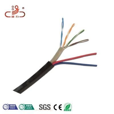 LAN Cable Cat5e+2c, Category Cable with 2 Core Power Wire LAN Cable