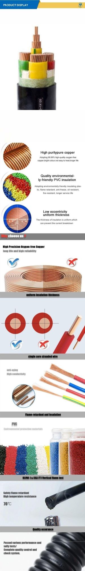 Wdzn-Kyjyp2-2 XLPE Insulation Polyolefine Sheathed Cu-Tape Screening Steel-Tape Armoring Low-Smoke Halogen-Free Flame-Retardant Fire-Proof Control Cables