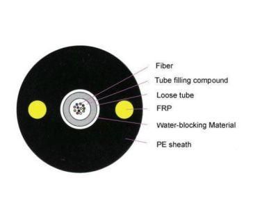 Gyfxy Factory Optical Outdoor ADSS 2/4/6/8/12/24/48/96 Core Single Mode 1km Price Fiber Optic Cable
