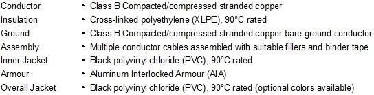 Aluminum Alloy Interlocked Armour Power Cable