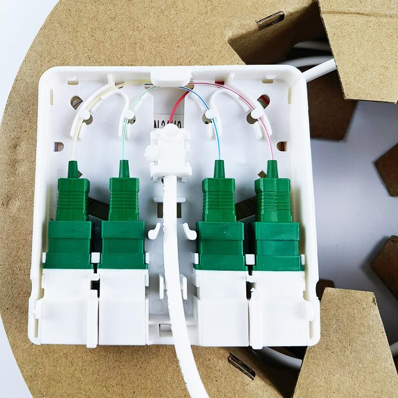 Abalone Indoor Use Fibre Optic Cable Patch Cord Jumper with Oto (Optical Telecommunication Outlet) Box 20-50m White