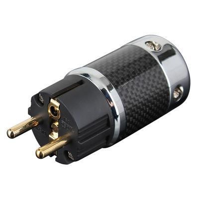 HiFi Euro Schuko Carbon Fiber Power Connectors for DIY